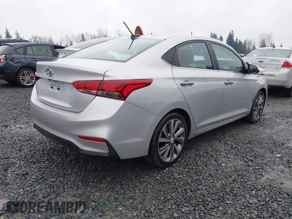 2021 Hyundai Accent Limited with VIN 3KPC34A6XME132842, listed as a IAAI auction lot 41268124 with 52,698 mi miles. Bid and sale history available at carsss.com. Image 4.