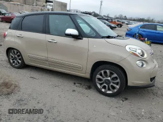 2014 FIAT 500L Lounge with VIN ZFBCFACH0EZ029698, listed as a Copart auction lot 44010995 with 113,555 mi miles and Salvage Title. Bid and sale history available at DreamBid. Image 4.