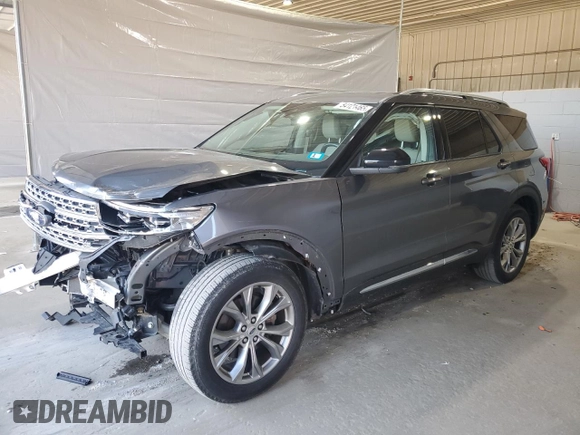 2021 Ford Explorer Limited z VIN 1FMSK8FHXMGC14260, wystawiony jako Copart lot #54121465 z przebiegiem 36 155 mil mil oraz Szkoda całkowita • Salvage title. Historia ofert i sprzedaży dostępna na DreamBid. Obrazek 1.