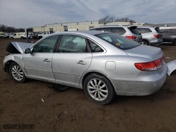 2008 Hyundai Azera Limited with VIN KMHFC46F58A318363, listed as a Copart auction lot 88803485 with 109,099 mi miles and Salvage Title. Bid and sale history available at carsss.com. Image 2.