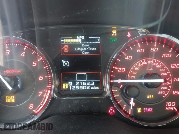 2016 Subaru WRX with VIN JF1VA1B63G9815217, listed as a IAAI auction lot 42192647 with 125,902 mi miles and . Bid and sale history available at DreamBid. Image 16.