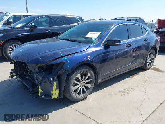 2015 Acura TLX with VIN 19UUB1F39FA018293, listed as a IAAI auction lot 41645461 with 76,068 mi miles. Bid and sale history available at carsss.com. Image 2.