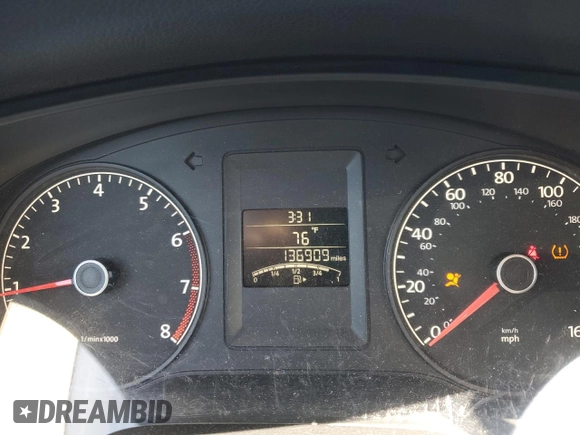 2013 Volkswagen Jetta S with VIN 3VW1K7AJ9DM399845, listed as a Copart auction lot 57864295 with 136,909 mi miles and Salvage title. Bid and sale history available at DreamBid. Image 9.
