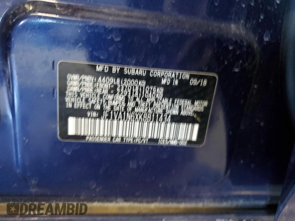2019 Subaru WRX Limited with VIN JF1VA1N6XK8811434, listed as a Copart auction lot 88075595 with 117,324 mi miles and Salvage Title. Bid and sale history available at carsss.com. Image 12.