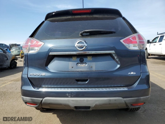 2016 Nissan Rogue SV with VIN KNMAT2MV9GP723361, listed as a Copart auction lot 50865835 with 27,515 mi miles and Salvage Title. Bid and sale history available at carsss.com. Image 6.