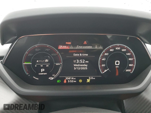 2022 Audi e-tron GT Prestige z VIN WAUEJBFW6N7000932, wystawiony jako Copart lot #47444025 z przebiegiem 35 614 mil mil oraz Szkoda całkowita • Salvage title. Historia ofert i sprzedaży dostępna na DreamBid. Obrazek 9.