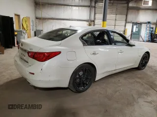 2017 Infiniti Q50 Premium with VIN JN1CV7AR2HM681323, listed as a Copart auction lot 45665735 with 107,082 mi miles and Salvage Title. Bid and sale history available at carsss.com. Image 3.
