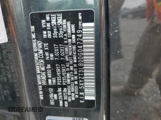 2013 Hyundai Santa Fe Sport z VIN 5XYZT3LB0DG047249, wystawiony jako Copart lot #56334085 z przebiegiem 190 194 mil mil oraz Szkoda całkowita • Salvage title. Historia ofert i sprzedaży dostępna na DreamBid. Obrazek 13.