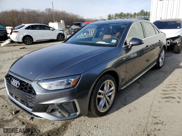 2021 Audi A4 Sedan S line Premium with VIN WAUDAAF40MA018395, listed as a Copart auction lot 66993332 with 15,495 mi miles. Bid and sale history available at carsss.com. Image 1.