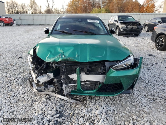 2022 BMW M3 Competition xDrive with VIN WBS43AY01NFN12110, listed as a Copart auction lot 77625594 with 0 mi miles and Salvage Title. Bid and sale history available at carsss.com. Image 5.