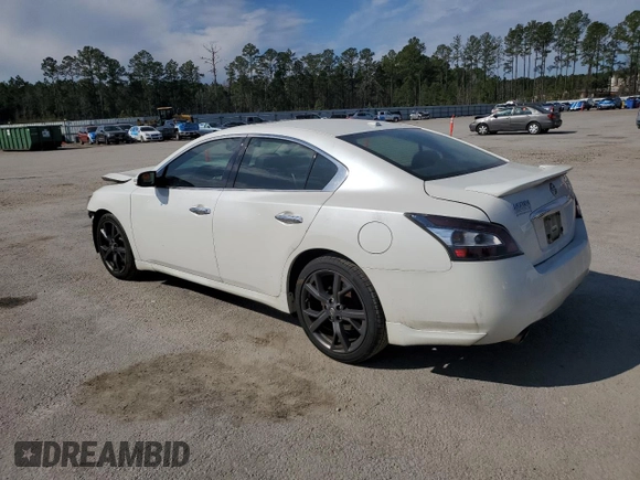 2014 Nissan Maxima SV with VIN 1N4AA5AP6EC496816, listed as a Copart auction lot 46168415 with 157,843 mi miles and Salvage title. Bid and sale history available at DreamBid. Image 2.