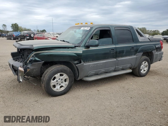 2002 Chevrolet Avalanche with VIN 3GNEK13T72G225839, listed as a Copart auction lot 74501734 with 199,087 mi miles and Clean Title. Bid and sale history available at DreamBid. Image 1.