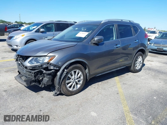 2017 Nissan Rogue S with VIN KNMAT2MT7HP617801, listed as a IAAI auction lot 41754527 with 156,195 mi miles and . Bid and sale history available at DreamBid. Image 17.