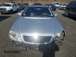 2001 Mercedes-Benz S-Class with VIN WDBNG75J11A162631, listed as a Copart auction lot 52103705 with 215,870 mi miles and Salvage Title. Bid and sale history available at carsss.com. Image 5.