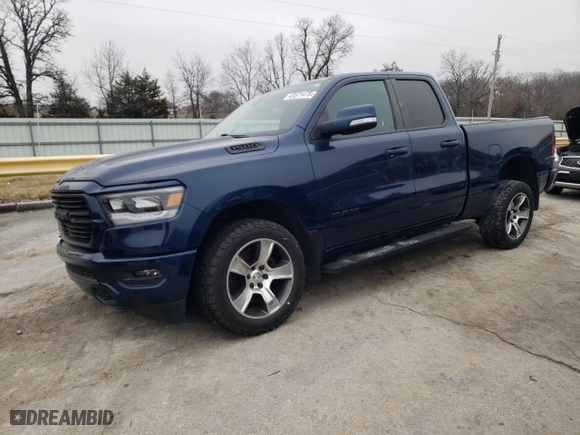 2019 Ram 1500 Rebel with VIN 1C6SRFET5KN870103, listed as a Copart auction lot 43571475 with 48,153 mi miles and Salvage Title. Bid and sale history available at carsss.com. Image 1.