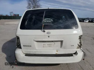 2005 Kia Sedona LX with VIN KNDUP132656684850, listed as a Copart auction lot 80095484 with 182,199 mi miles and Non Repairable. Bid and sale history available at carsss.com. Image 6.