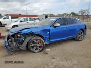 2020 Kia Stinger GT with VIN KNAE35LC6L6079608, listed as a Copart auction lot 44537895 with 59,017 mi miles and Salvage Title. Bid and sale history available at carsss.com. Image 1.