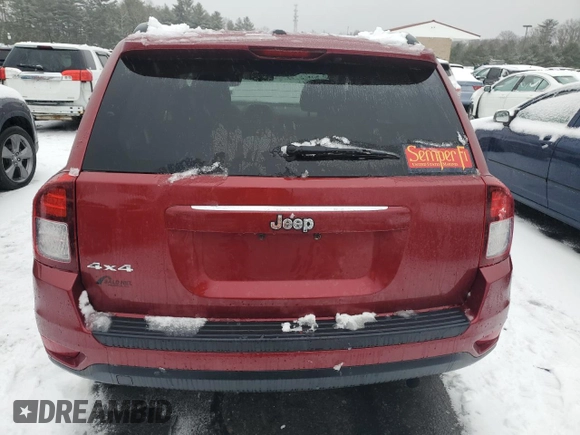2017 Jeep Compass 75th Anniversary Edition with VIN 1C4NJDBB0HD106462, listed as a Copart auction lot 43622235 with 117,583 mi miles and Salvage Title. Bid and sale history available at carsss.com. Image 6.