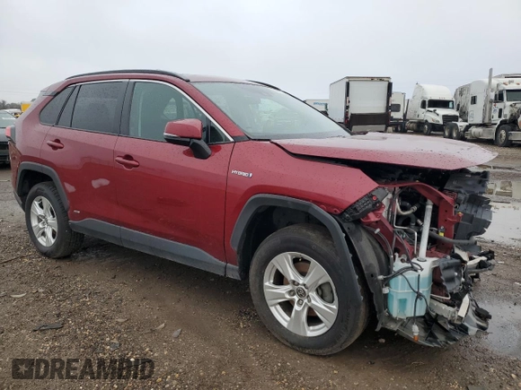2021 Toyota RAV4 Hybrid XLE with VIN 4T3RWRFV8MU043385, listed as a Copart auction lot 84868154 with 93,650 mi miles and Salvage Title. Bid and sale history available at carsss.com. Image 4.