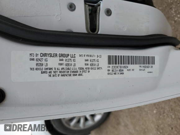 2014 Chrysler 300 with VIN 2C3CCAET3EH109234, listed as a Copart auction lot 82527694 with 124,802 mi miles and Salvage Title. Bid and sale history available at carsss.com. Image 12.