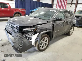 2024 Jeep Compass Sport with VIN 3C4NJDAN5RT169337, listed as a Copart auction lot 47453825 with 7,980 mi miles and Salvage Title. Bid and sale history available at carsss.com. Image 1.