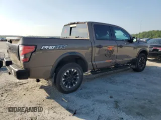 2021 Nissan Titan Pro-4X with VIN 1N6AA1ED0MN507652, listed as a Copart auction lot 62156505 with 13,085 mi miles and Salvage title. Bid and sale history available at DreamBid. Image 3.