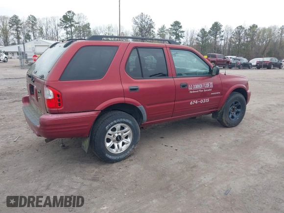 2004 Isuzu Rodeo S z VIN 4S2CK58W644317345, wystawiony jako IAAI lot #41940961 z przebiegiem Nie podano mil oraz . Historia ofert i sprzedaży dostępna na DreamBid. Obrazek 4.