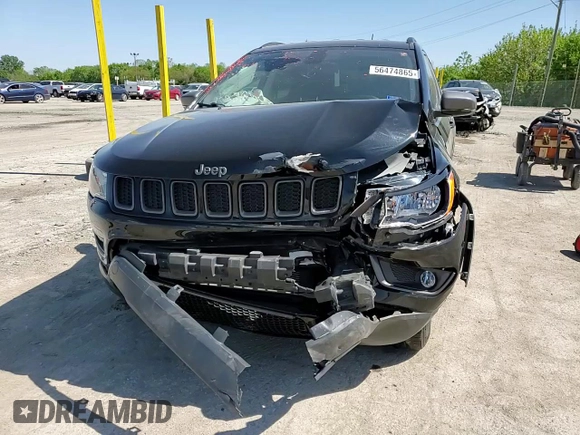 2018 Jeep Compass Trailhawk with VIN 3C4NJDDB6JT231480, listed as a Copart auction lot 56474865 with 61,051 mi miles and Salvage title. Bid and sale history available at DreamBid. Image 14.