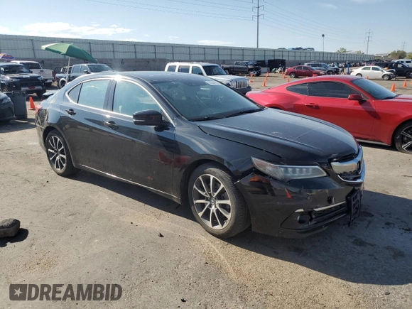 2015 Acura TLX Advance with VIN 19UUB3F70FA006953, listed as a Copart auction lot 65544585 with 92,016 mi miles and Salvage title. Bid and sale history available at DreamBid. Image 4.
