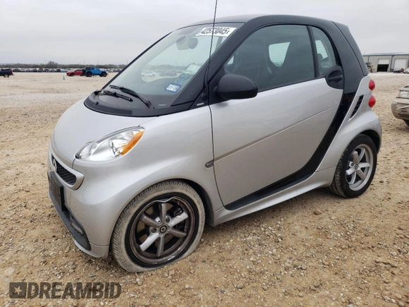 2015 Smart fortwo Passion z VIN WMEEJ3BA2FK815423, wystawiony jako Copart lot #42573045 z przebiegiem 11 588 mil mil oraz Szkoda całkowita • Salvage title. Historia ofert i sprzedaży dostępna na DreamBid. Obrazek 1.