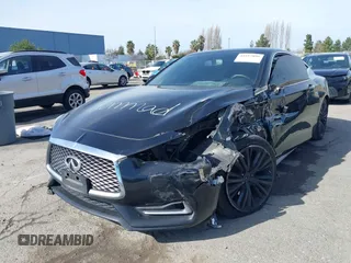 2018 Infiniti Q60 Luxe with VIN JN1CV7EK2JM200019, listed as a IAAI auction lot 41557899 with Not Provided miles and . Bid and sale history available at carsss.com. Image 17.