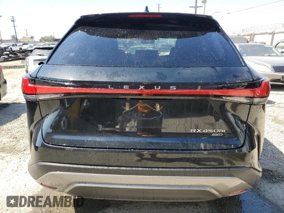 2024 Lexus RX 450h+ Luxury z VIN JTJCJMGA2R2021916, wystawiony jako Copart lot #57710955 z przebiegiem 10 959 mil mil oraz Szkoda całkowita • Salvage title. Historia ofert i sprzedaży dostępna na DreamBid. Obrazek 6.