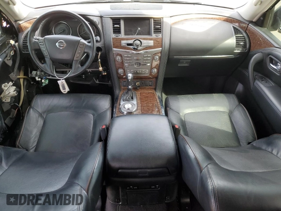 2019 Nissan Armada SL with VIN JN8AY2ND6K9092402, listed as a Copart auction lot 50261495 with 0 mi miles and Salvage Title. Bid and sale history available at carsss.com. Image 8.