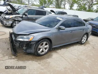 2013 Volkswagen Passat SE with VIN 1VWBN7A39DC104516, listed as a Copart auction lot 51063924 with 153,160 mi miles and Salvage title. Bid and sale history available at DreamBid. Image 1.