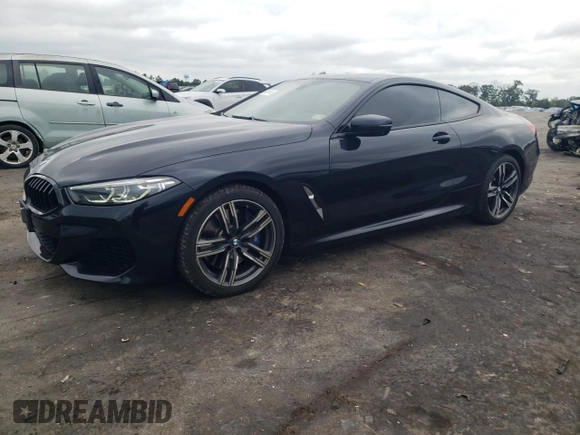 2020 BMW 8 Series 840i with VIN WBAAE4C09LCD32627, listed as a Copart auction lot 64941444 with 28,938 mi miles and Salvage Title. Bid and sale history available at DreamBid. Image 1.