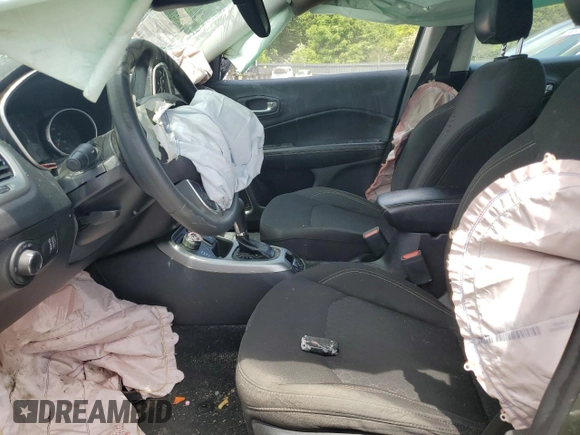2021 Jeep Compass Sport with VIN 3C4NJDAB7MT598591, listed as a Copart auction lot 56057145 with 77,215 mi miles and Salvage title. Bid and sale history available at DreamBid. Image 7.