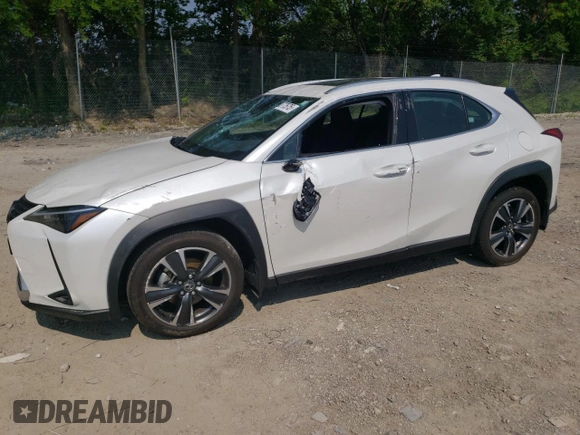 2025 Lexus UX 300h with VIN JTHUCJDH3S2000210, listed as a Copart auction lot 60677575 with 18,329 mi miles and Salvage title. Bid and sale history available at DreamBid. Image 1.