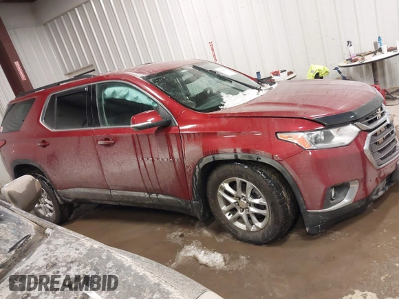 2021 Chevrolet Traverse LT Cloth with VIN 1GNEVGKW8MJ124350, listed as a IAAI auction lot 41456704 with 121,336 mi miles. Bid and sale history available at carsss.com. Image 13.