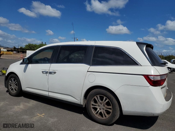 2012 Honda Odyssey EX-L with VIN 5FNRL5H69CB051748, listed as a Copart auction lot 46780975 with 170,289 mi miles and Salvage Title. Bid and sale history available at carsss.com. Image 2.