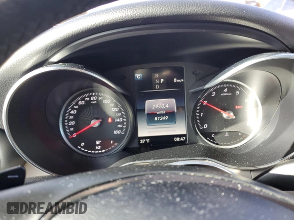2018 Mercedes-Benz GLC with VIN WDC0G4KB1JV047781, listed as a Copart auction lot 51684575 with 81,349 mi miles and Salvage Title. Bid and sale history available at carsss.com. Image 9.