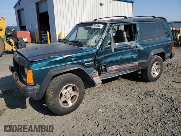 1995 Jeep Cherokee Sport with VIN 1J4FJ67S4SL519629, listed as a Copart auction lot 76107844 with 312,532 mi miles and Salvage Title. Bid and sale history available at carsss.com. Image 1.