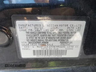 2015 Nissan Note SV with VIN 3N1CE2CP0FL409858, listed as a IAAI auction lot 42159578 with 133,505 mi miles and . Bid and sale history available at DreamBid. Image 9.