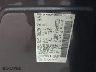 2016 Nissan Murano S with VIN 5N1AZ2MG6GN113182, listed as a IAAI auction lot 41733734 with 154,616 mi miles. Bid and sale history available at carsss.com. Image 9.