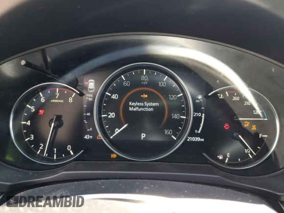 2022 Mazda CX-5 2.5 S Premium Plus Package with VIN JM3KFBEM6N0574048, listed as a Copart auction lot 52000625 with 21,039 mi miles and Salvage Title. Bid and sale history available at carsss.com. Image 9.