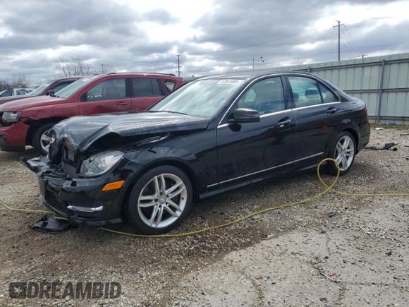 2014 Mercedes-Benz C 300 Sport with VIN WDDGF8AB2EA950282, listed as a Copart auction lot 52581065 with 84,664 mi miles and Salvage Title. Bid and sale history available at DreamBid. Image 1.