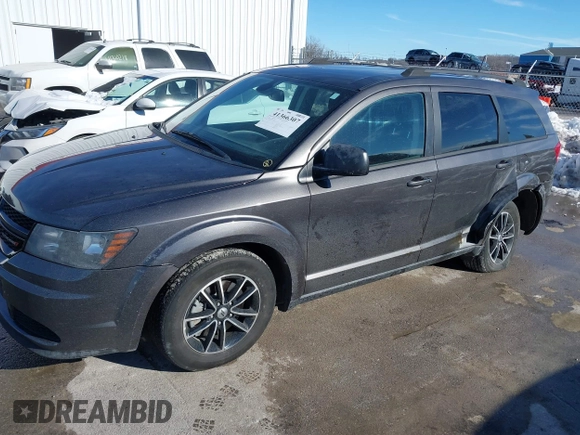 2018 Dodge Journey SE with VIN 3C4PDCAB1JT519745, listed as a IAAI auction lot 41366307 with 131,436 mi miles. Bid and sale history available at carsss.com. Image 20.