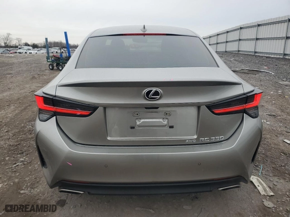 2022 Lexus RC with VIN JTHGZ5DC4N5011386, listed as a Copart auction lot 89360385 with 29,038 mi miles and Salvage Title. Bid and sale history available at carsss.com. Image 6.