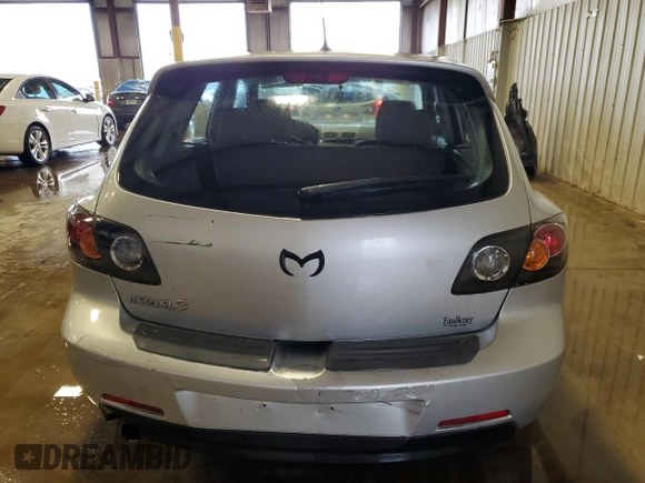2005 Mazda 3 s with VIN JM1BK343751242648, listed as a Copart auction lot 47058305 with 170,733 mi miles and Salvage Title. Bid and sale history available at carsss.com. Image 6.
