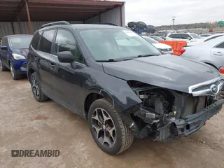 2015 Subaru Forester 2.0XT Premium with VIN JF2SJGDC1FH823888, listed as a IAAI auction lot 41829859 with 90,743 mi miles. Bid and sale history available at carsss.com. Image 1.