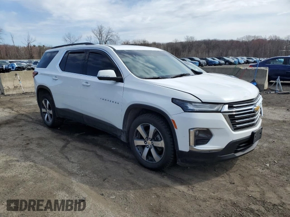 2022 Chevrolet Traverse LT z VIN 1GNEVHKW7NJ156164, wystawiony jako Copart lot #50160045 z przebiegiem 45 424 mil mil oraz Szkoda całkowita • Salvage title. Historia ofert i sprzedaży dostępna na DreamBid. Obrazek 4.
